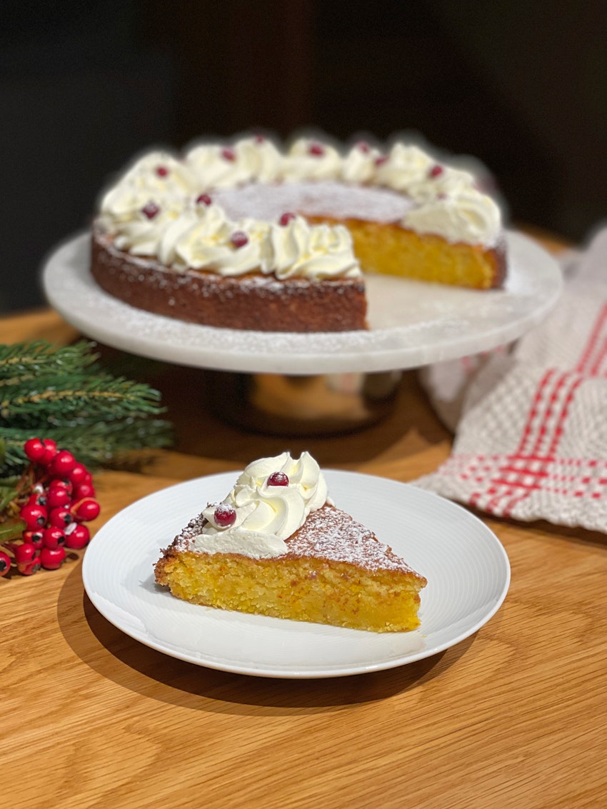 Glutenfri mandelkaka saffran